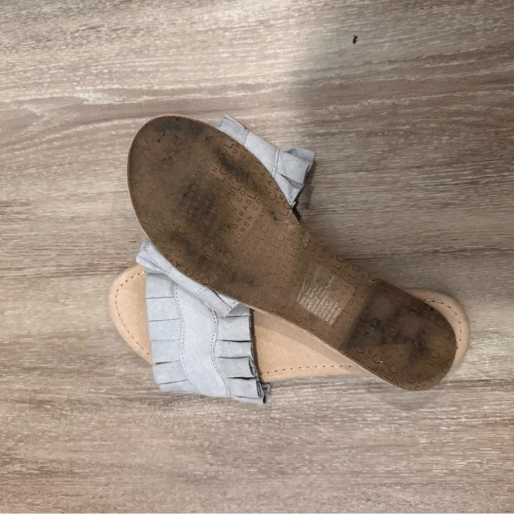 Light Blue Ruffle Sandals - Picture 3 of 3